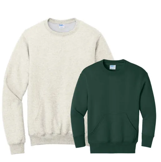 Port & Company Core Fleece Crewneck Pocket Sweatshirts